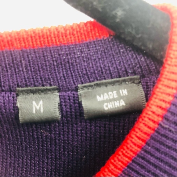 Bugatchi‎ Men’s purple and red v-neck sweater M - Picture 10 of 12
